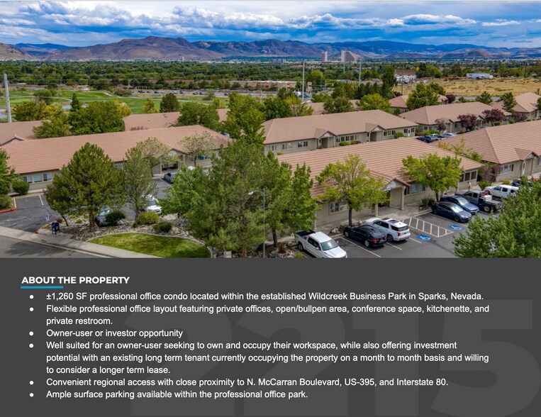 2215 Green Vista Dr, Sparks, NV à vendre - Photo du bâtiment - Image 3 de 10