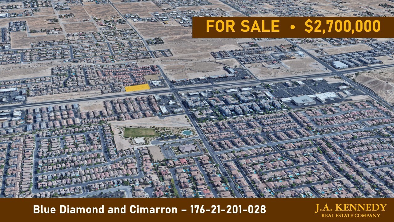 Blue Diamond Rd and Cimarron Rd, Las Vegas, NV for sale Aerial- Image 1 of 3
