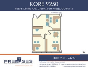 9250 E Costilla Ave, Greenwood Village, CO à louer Plan d’étage- Image 1 de 1