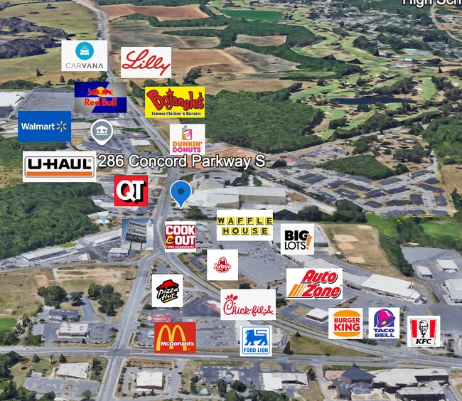 Plus de détails pour 286 Concord Pky S, Concord, NC - Commerce de détail à vendre