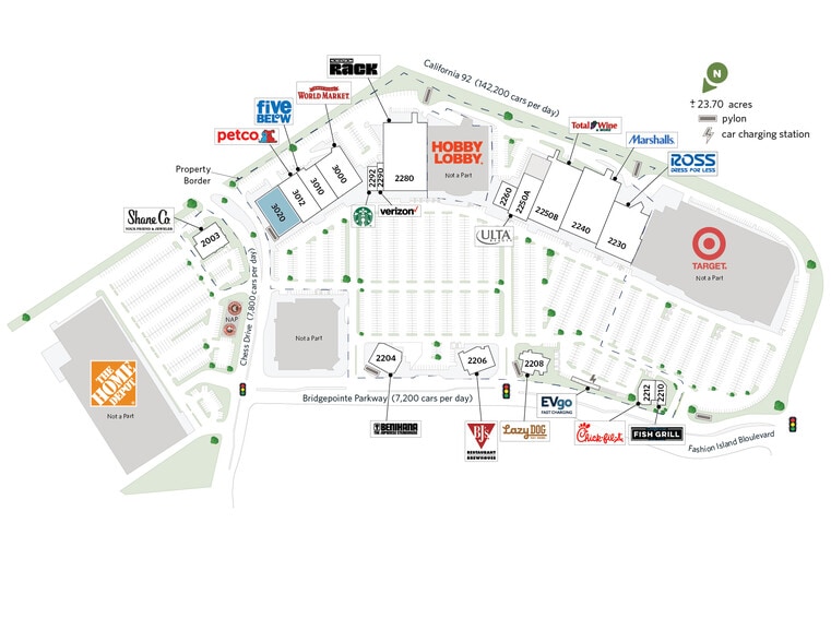 2290-3020 Bridgepointe Pky, San Mateo, CA for lease - Site Plan - Image 2 of 9