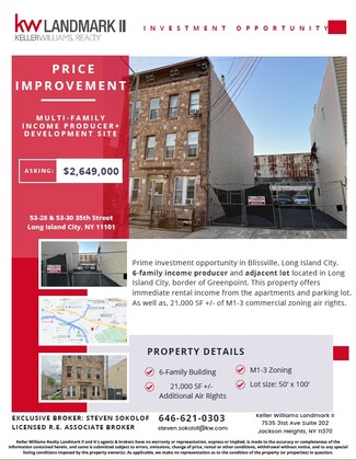 Plus de détails pour LIC Multi-Family + Development Site – à vendre, Long Island City, NY