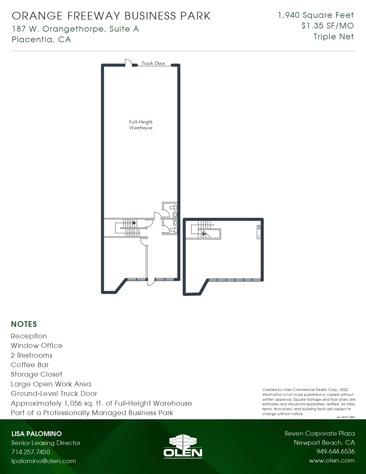 187 W Orangethorpe Ave, Placentia, CA for lease Floor Plan- Image 1 of 1