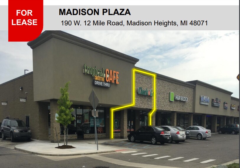 100-200 W Twelve Mile Rd, Madison Heights, MI for lease Building Photo- Image 1 of 7