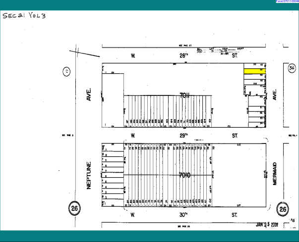 2803 Mermaid Ave, Brooklyn, NY for sale - Plat Map - Image 2 of 2