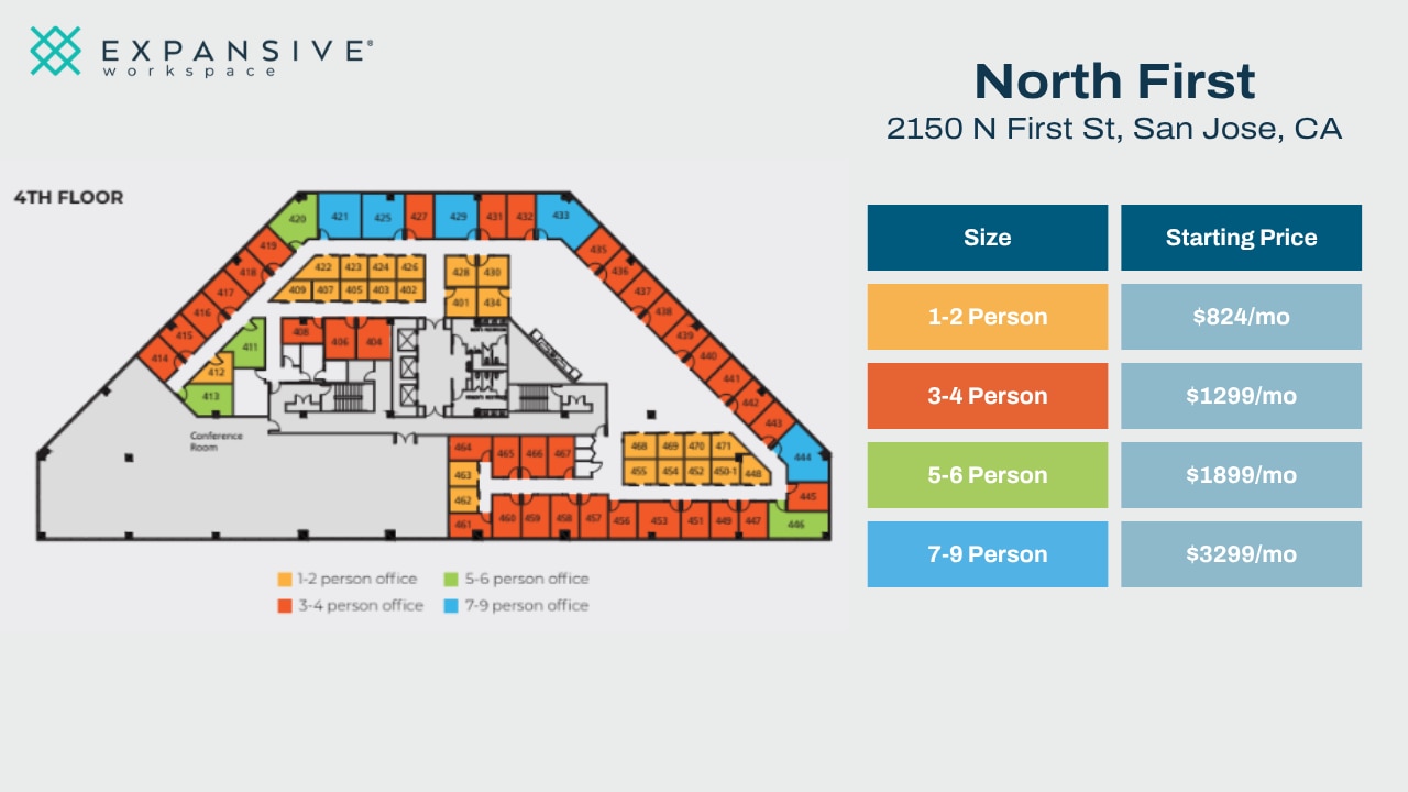 2150 N 1st St, San Jose, CA for lease Floor Plan- Image 1 of 8