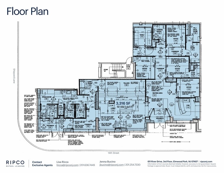 2 14th St, Hoboken, NJ for lease - Floor Plan - Image 2 of 4