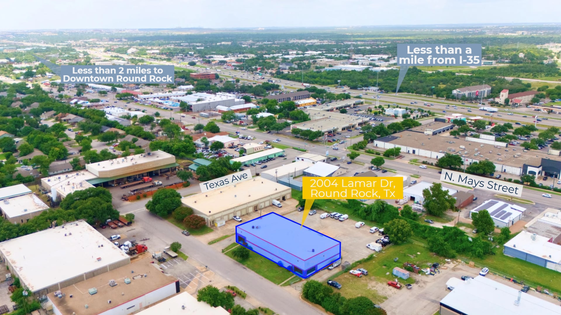 2004 Lamar Dr, Round Rock, TX for lease Aerial- Image 1 of 11