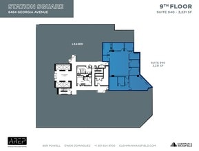 1100 Wayne Ave, Silver Spring, MD à louer Plan d’étage- Image 1 de 1