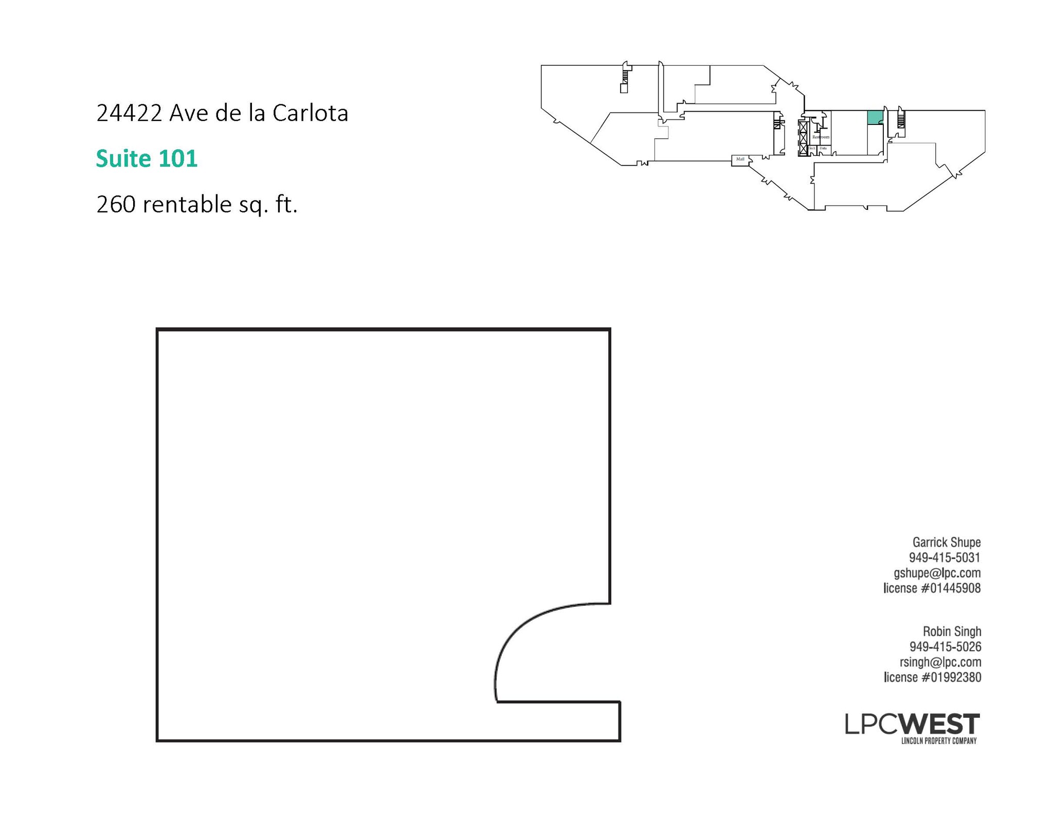 24422 Avenida De La Carlota, Laguna Hills, CA for lease Floor Plan- Image 1 of 1