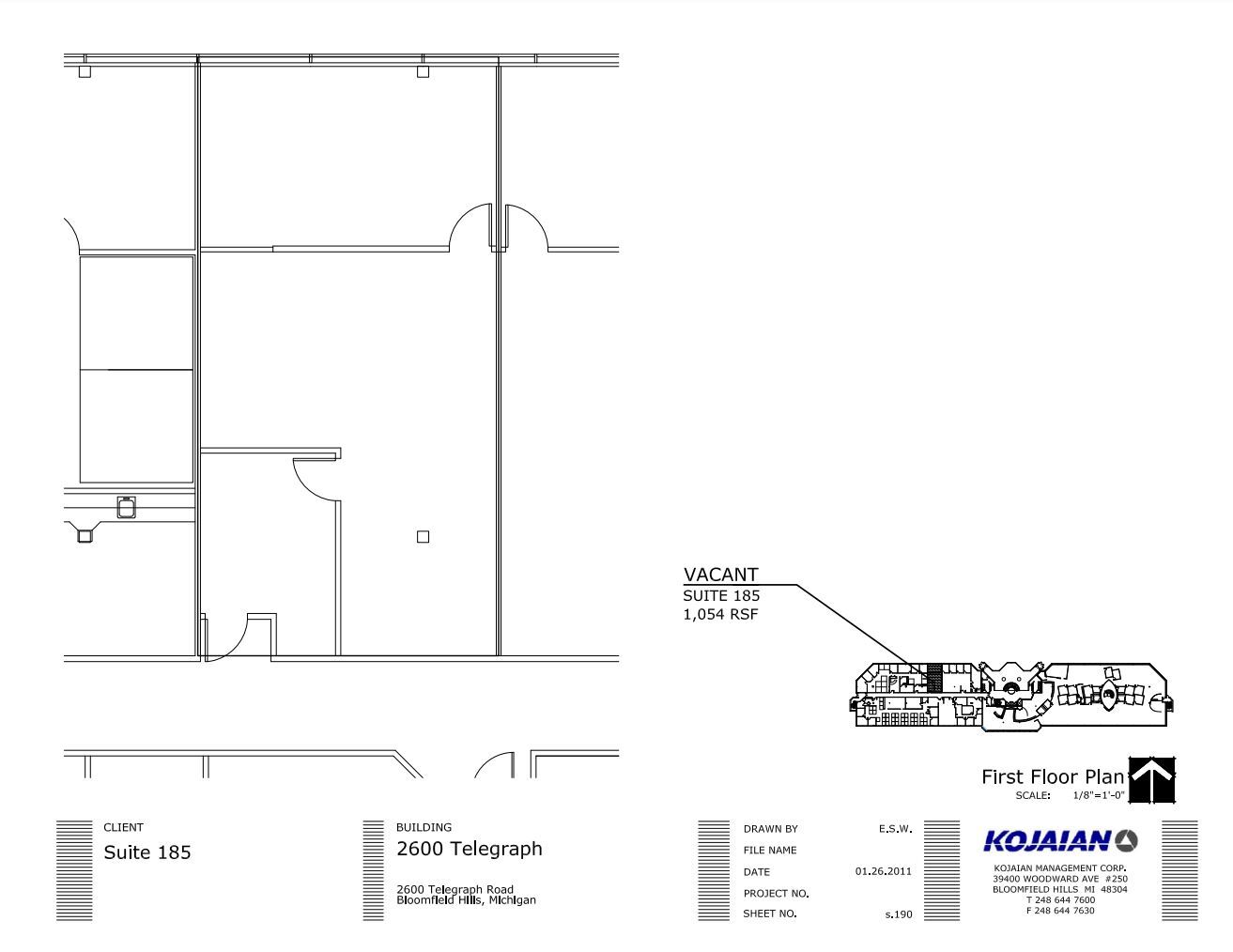 2600 S Telegraph Rd, Bloomfield Hills, MI à louer Plan d  tage- Image 1 de 5