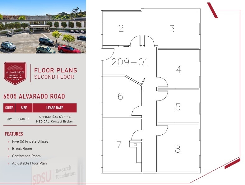 6475 Alvarado Rd, San Diego, CA for lease Floor Plan- Image 1 of 1