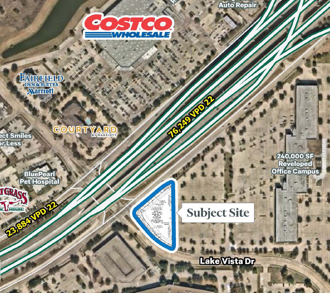 SWQ Hwy 121 and Lake Vista Dr, Lewisville, TX for lease - Site Plan - Image 1 of 2