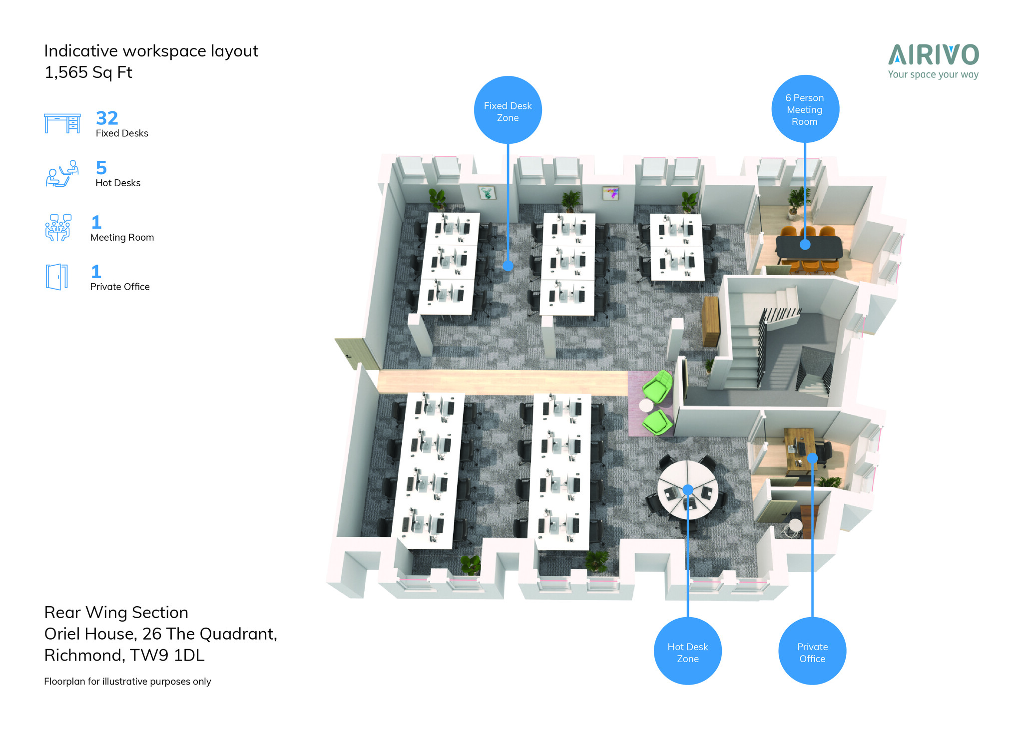 26 The Quadrant, Richmond for lease Floor Plan- Image 1 of 4