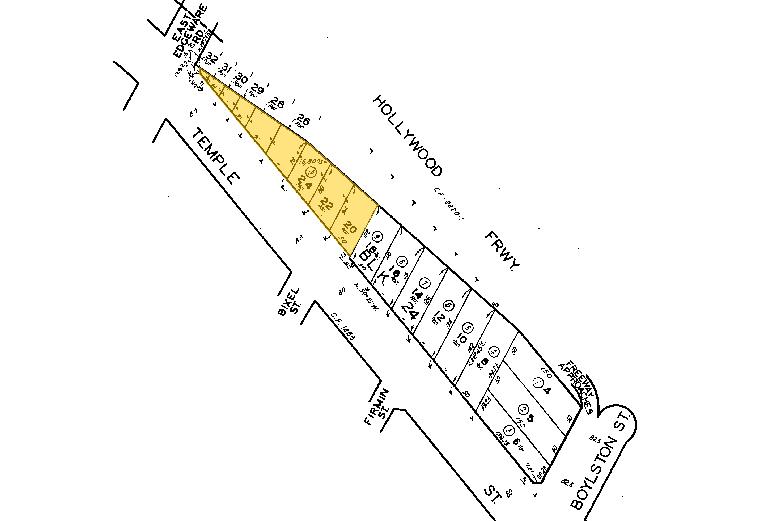 1255 W Temple St, Los Angeles, CA à louer - Plan cadastral - Image 2 de 5