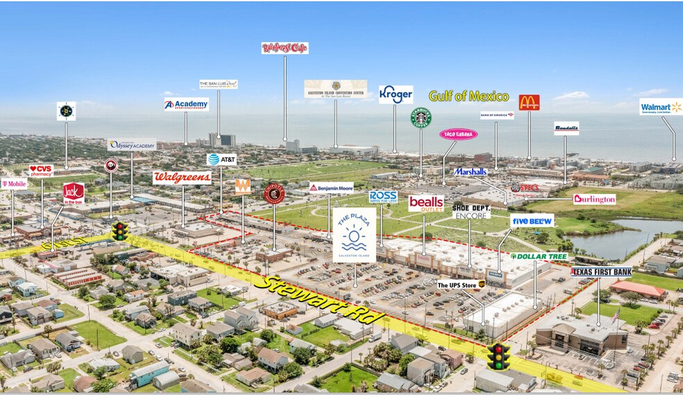 6303-6327 Stewart Rd, Galveston, TX à louer - Photo du bâtiment - Image 3 de 5