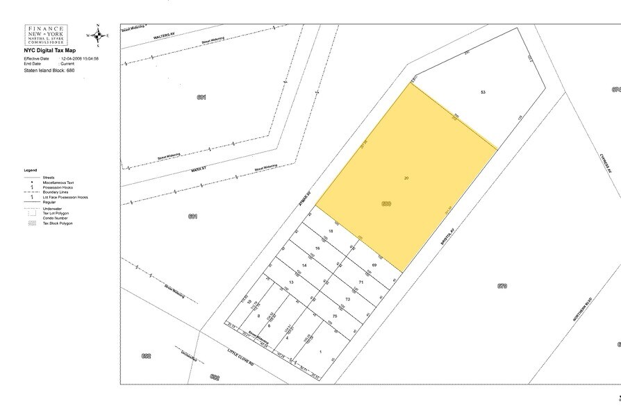 18 Bristol Ave, Staten Island, NY à vendre - Plan cadastral - Image 1 de 1