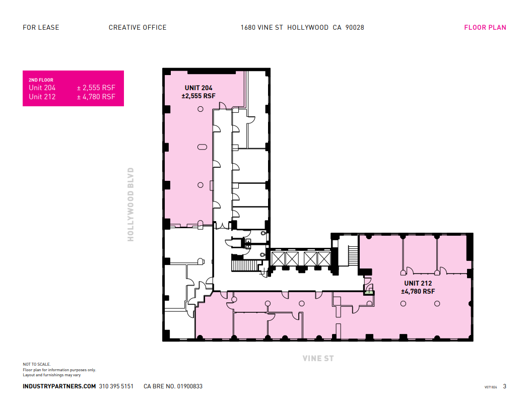 1680 N Vine St, Hollywood, CA for lease Floor Plan- Image 1 of 1