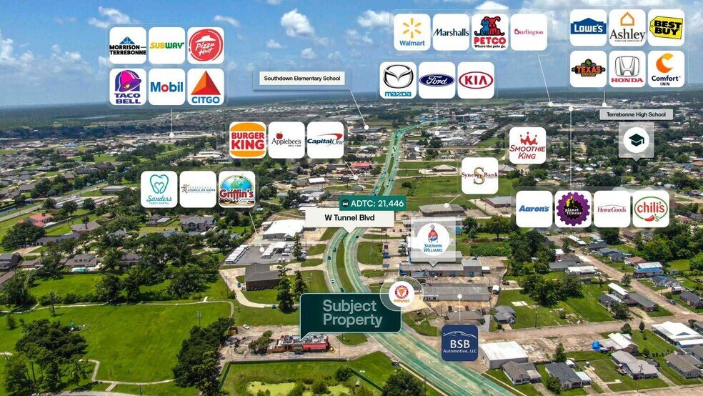 709 W Tunnel Blvd, Houma, LA à vendre - Photo du bâtiment - Image 3 de 3