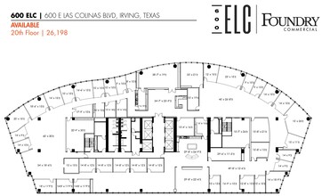 600 E Las Colinas Blvd, Irving, TX à louer Plan d  tage- Image 1 de 1