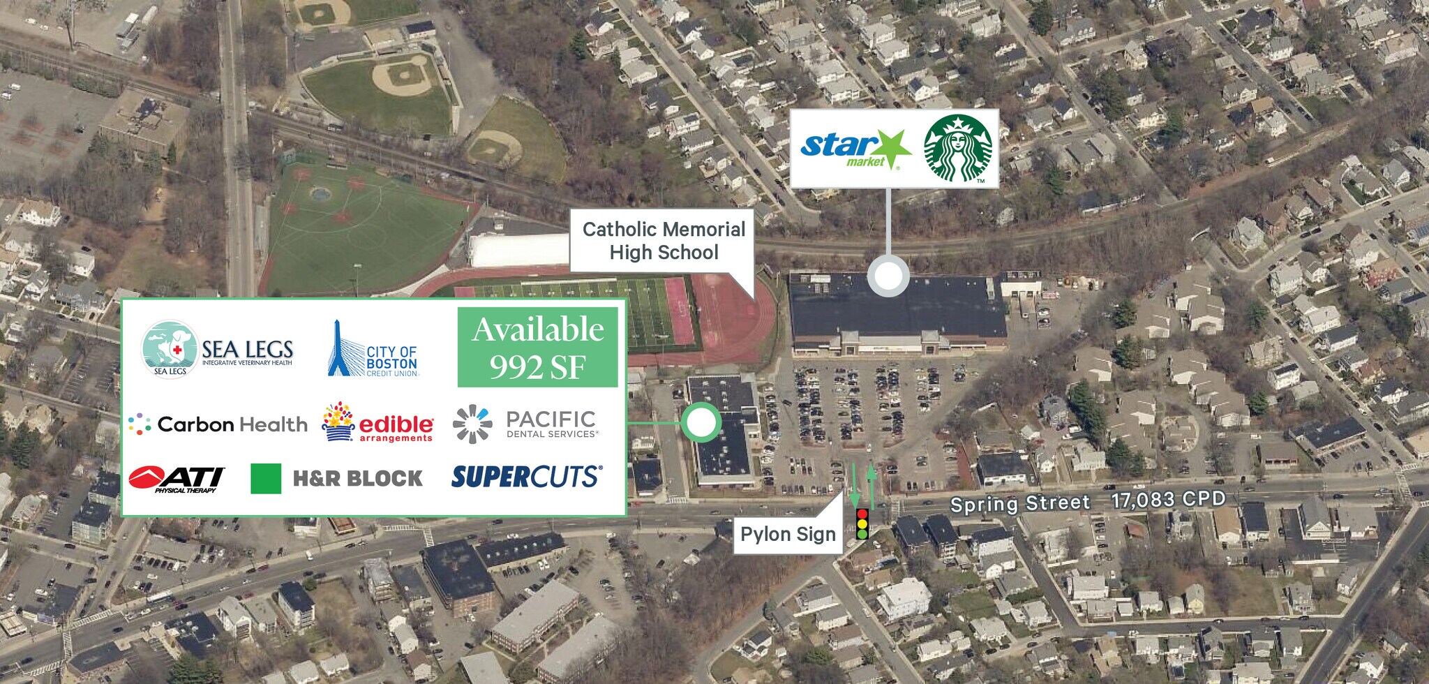 75 Spring St, West Roxbury, MA à vendre Aérien- Image 1 de 1