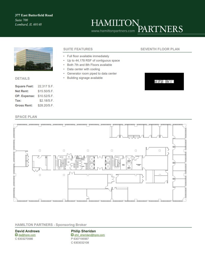 377 E Butterfield Rd, Lombard, IL à louer Plan d’étage- Image 1 de 1