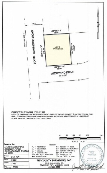 0 Oakley Park Rd, Commerce Township, MI à vendre - Autre - Image 3 de 4