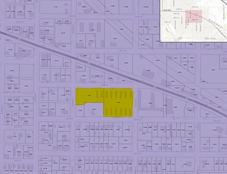 402 27th St, Snyder, TX à vendre - Plan cadastral - Image 3 de 9