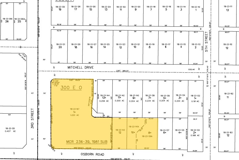 300 E Osborn Rd, Phoenix, AZ à louer - Plan cadastral - Image 2 de 4