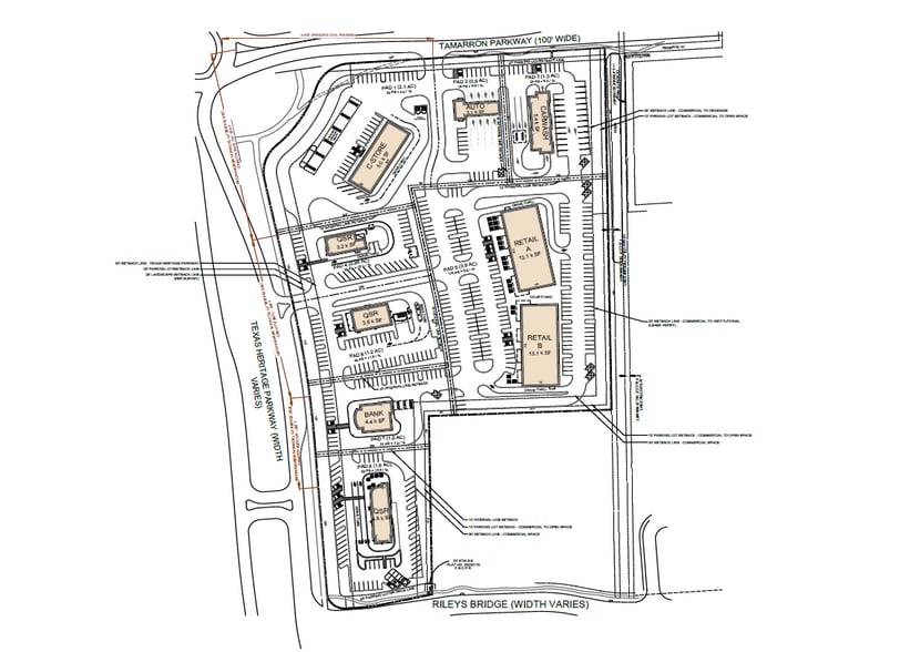 SEQ of Texas Heritage Pkwy & Tamarron Pkwy, Katy, TX for lease - Site Plan - Image 1 of 3