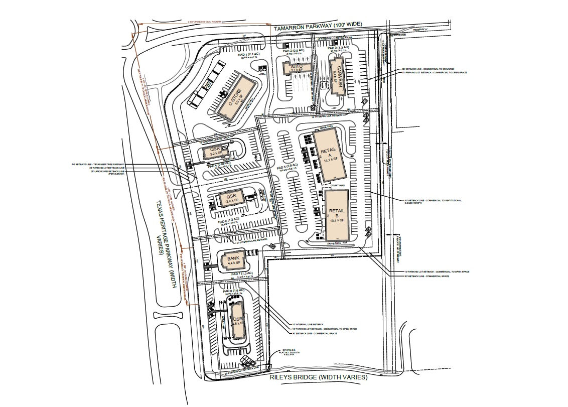 SEQ of Texas Heritage Pkwy & Tamarron Pkwy, Katy, TX for lease Site Plan- Image 1 of 4