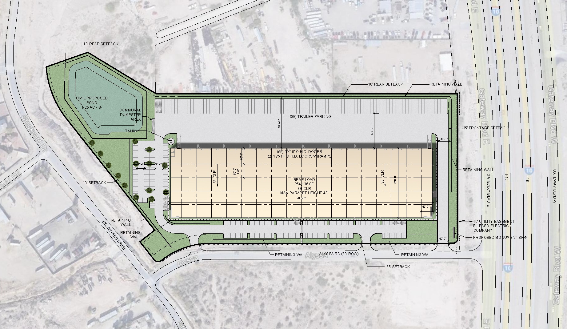 11320 Gateway Blvd East, El Paso, TX à louer Plan de site- Image 1 de 1