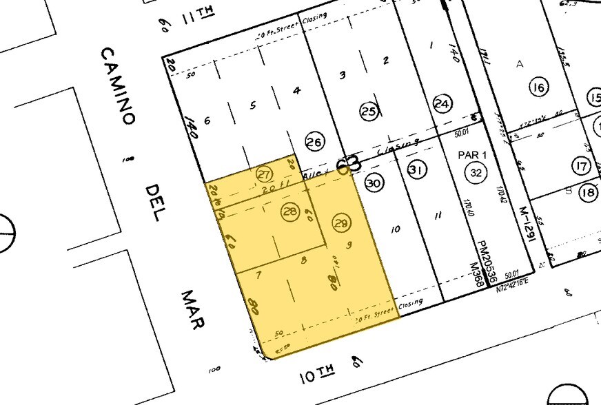 1011 Camino del Mar, Del Mar, CA à louer - Plan cadastral - Image 2 de 6
