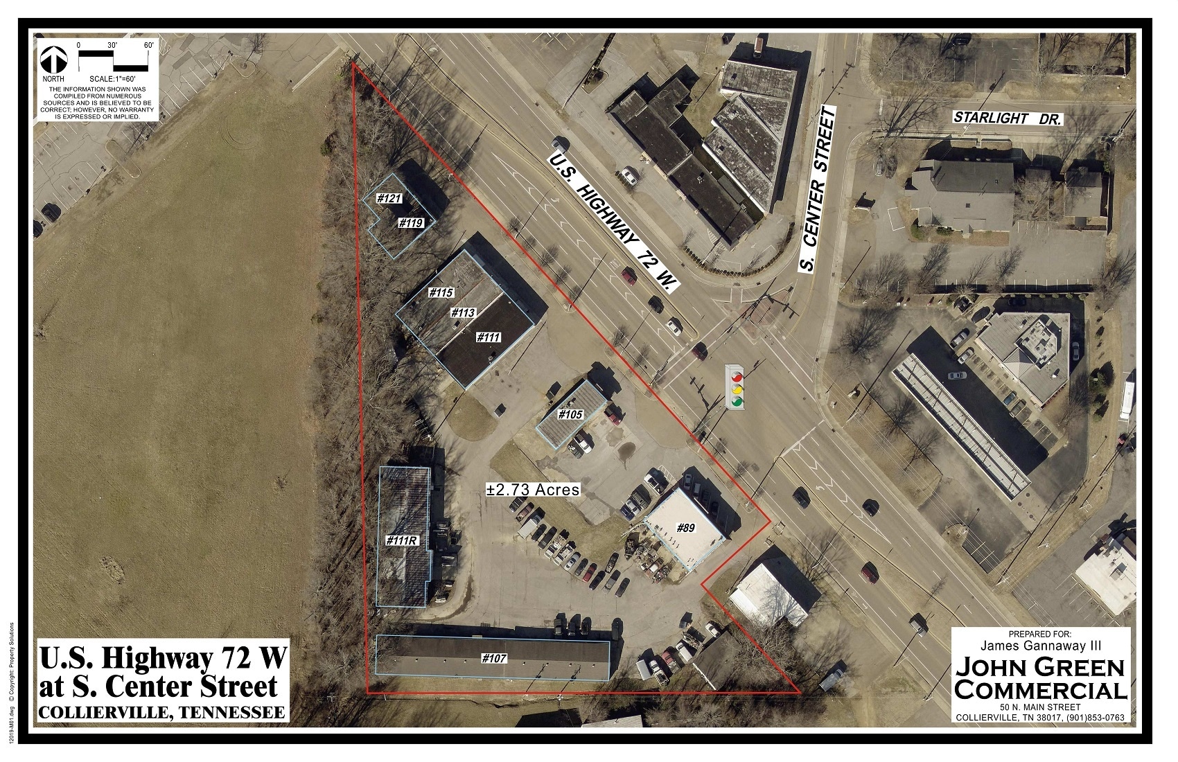 89 Highway 72 W, Collierville, TN for sale Aerial- Image 1 of 5