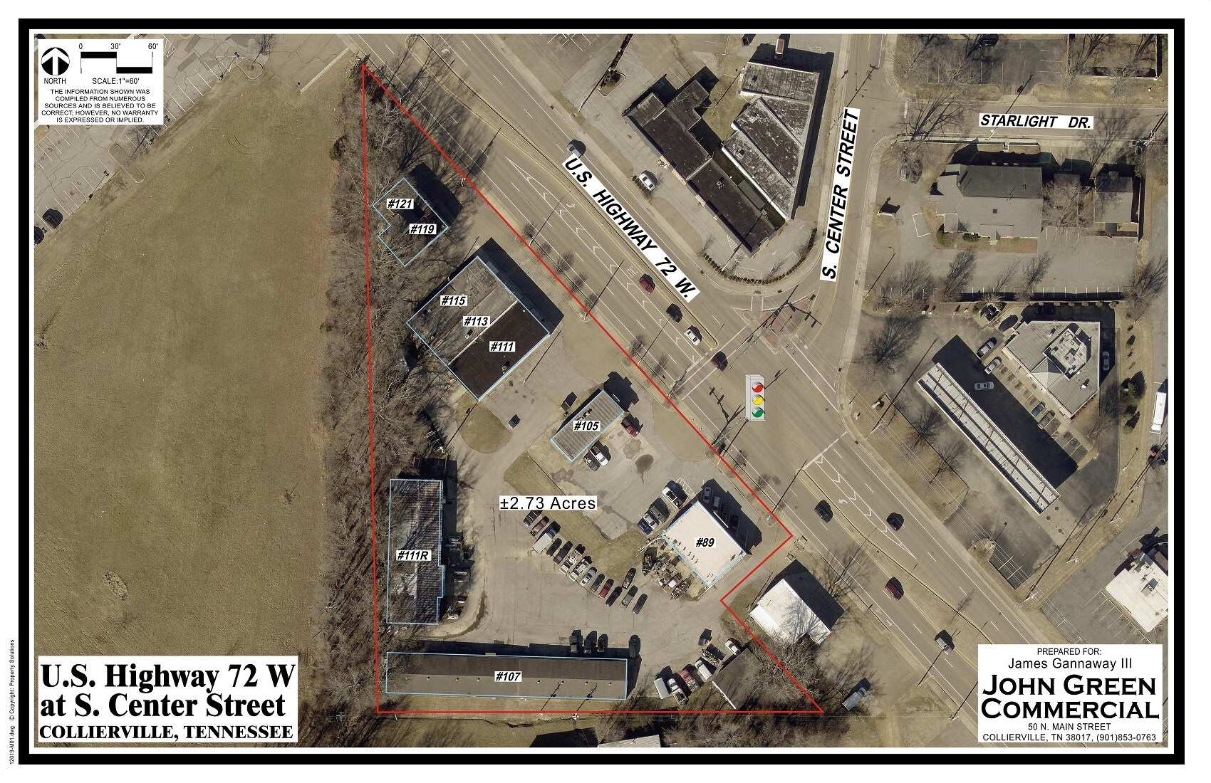 89 Highway 72 W, Collierville, TN à vendre Aérien- Image 1 de 5