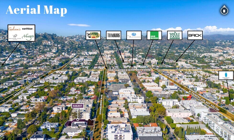 829 N Edinburgh Ave, Los Angeles, CA à vendre - Photo du bâtiment - Image 2 de 5