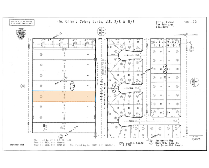 972 W 9th St, Upland, CA à vendre - Plan cadastral - Image 3 de 3