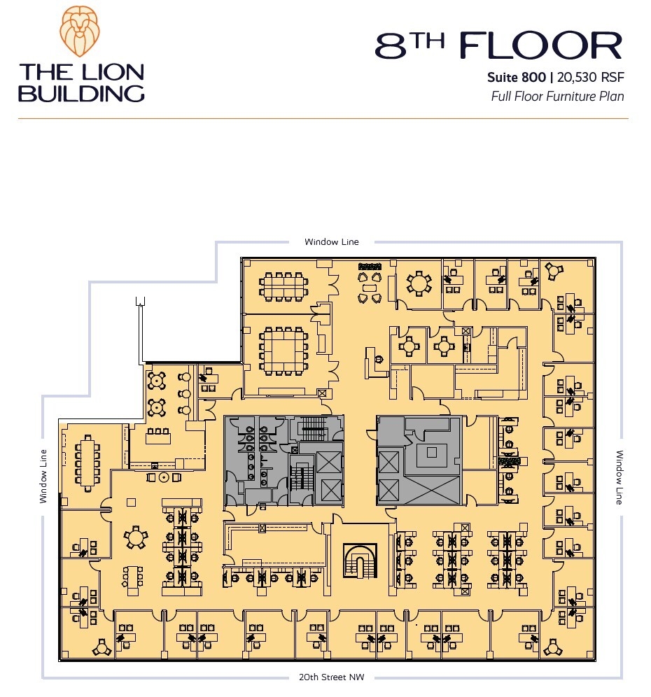1233 20th St NW, Washington, DC à louer Plan d’étage- Image 1 de 2