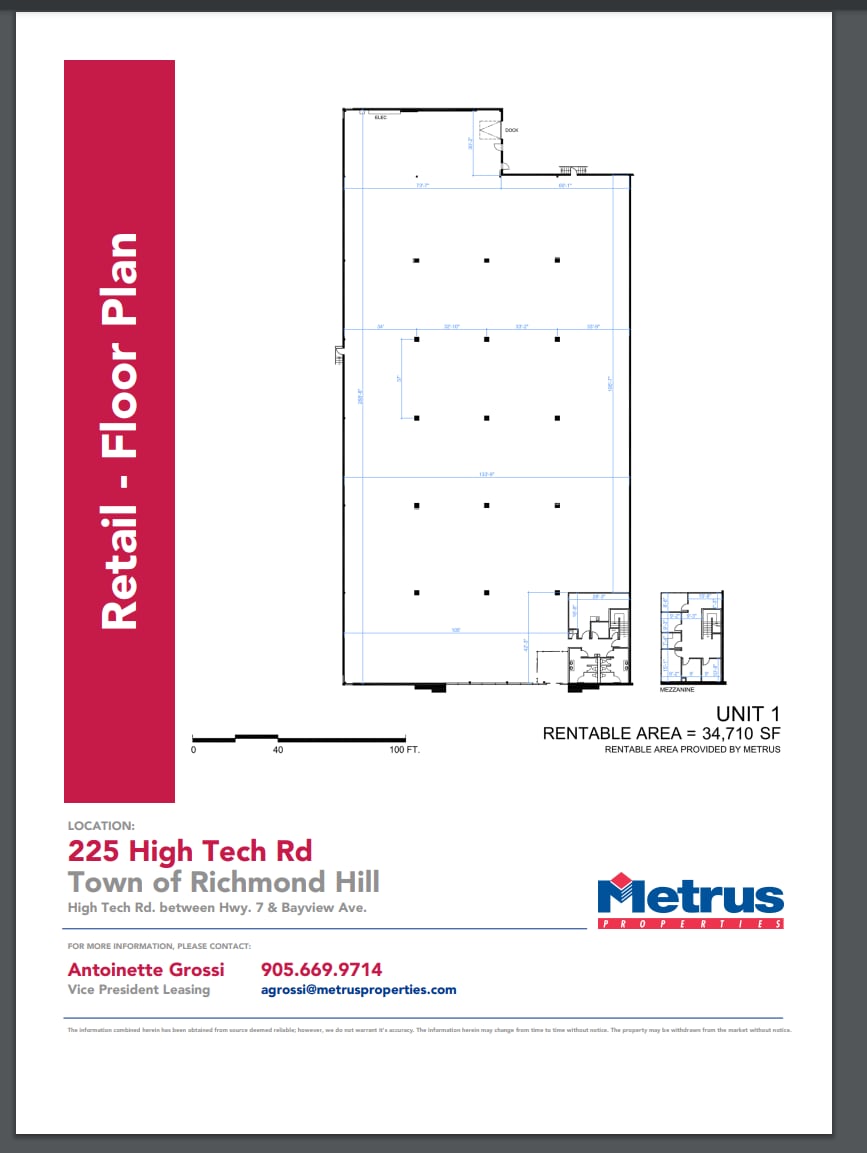 225 High Tech Rd, Richmond Hill, ON for lease Floor Plan- Image 1 of 1