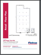 225 High Tech Rd, Richmond Hill, ON for lease Floor Plan- Image 1 of 1