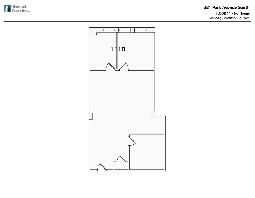 381 Park Ave S, New York, NY à louer Plan d’étage- Image 1 de 1
