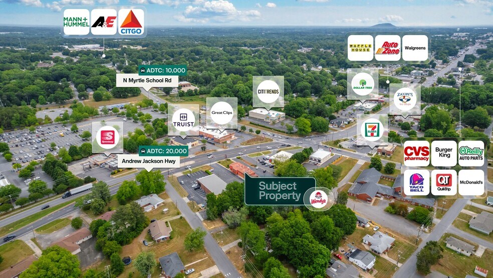 2419 W Franklin Blvd, Gastonia, NC à vendre - Aérien - Image 3 de 3