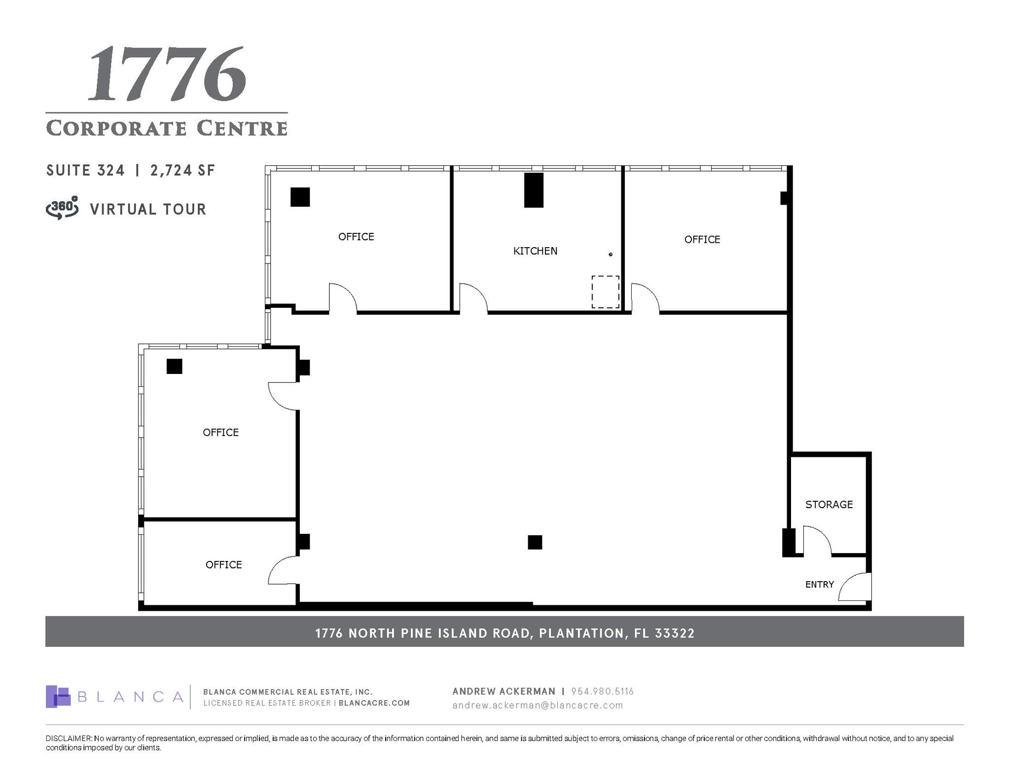 1776 N Pine Island Rd, Plantation, FL for lease Floor Plan- Image 1 of 1