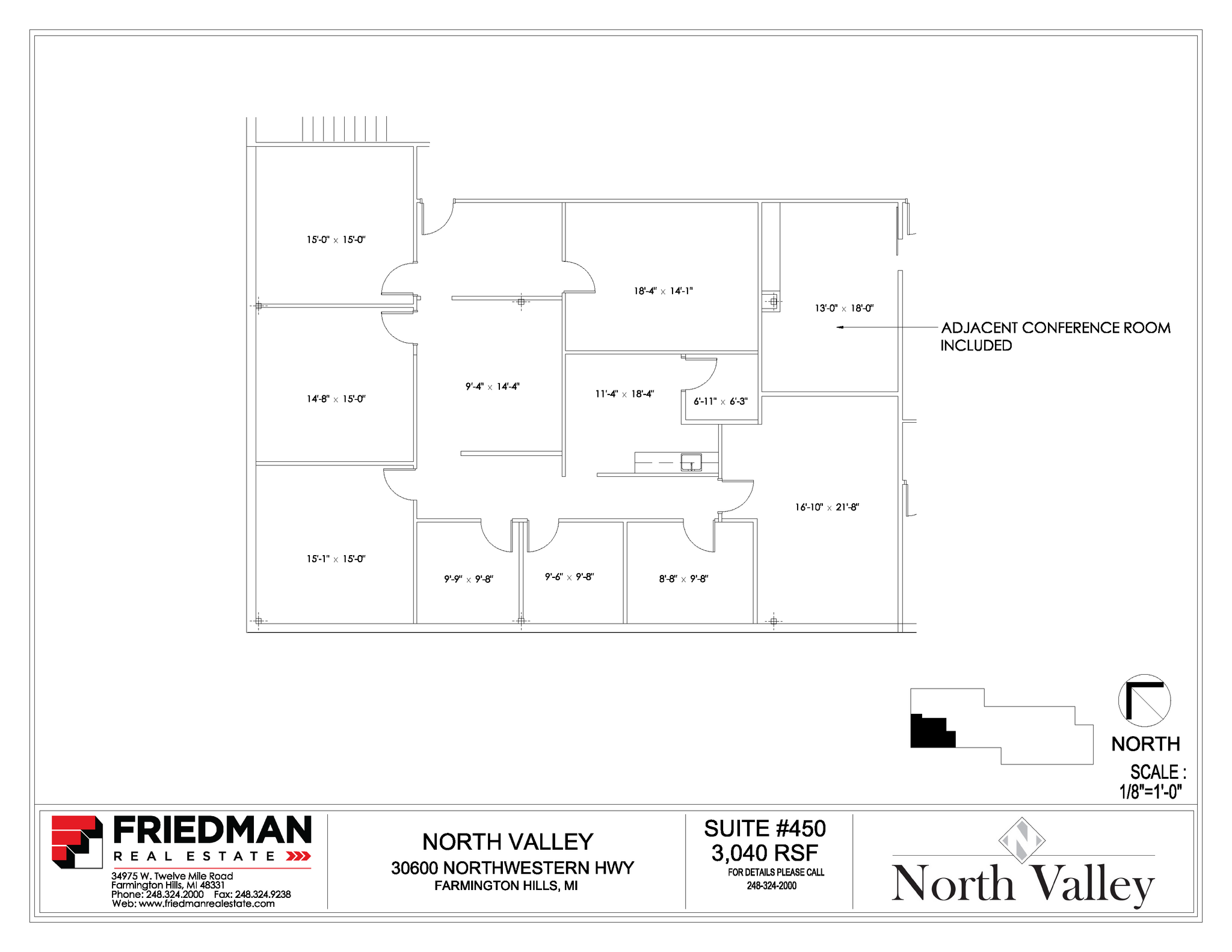 30500 Northwestern Hwy, Farmington Hills, MI for lease Floor Plan- Image 1 of 2