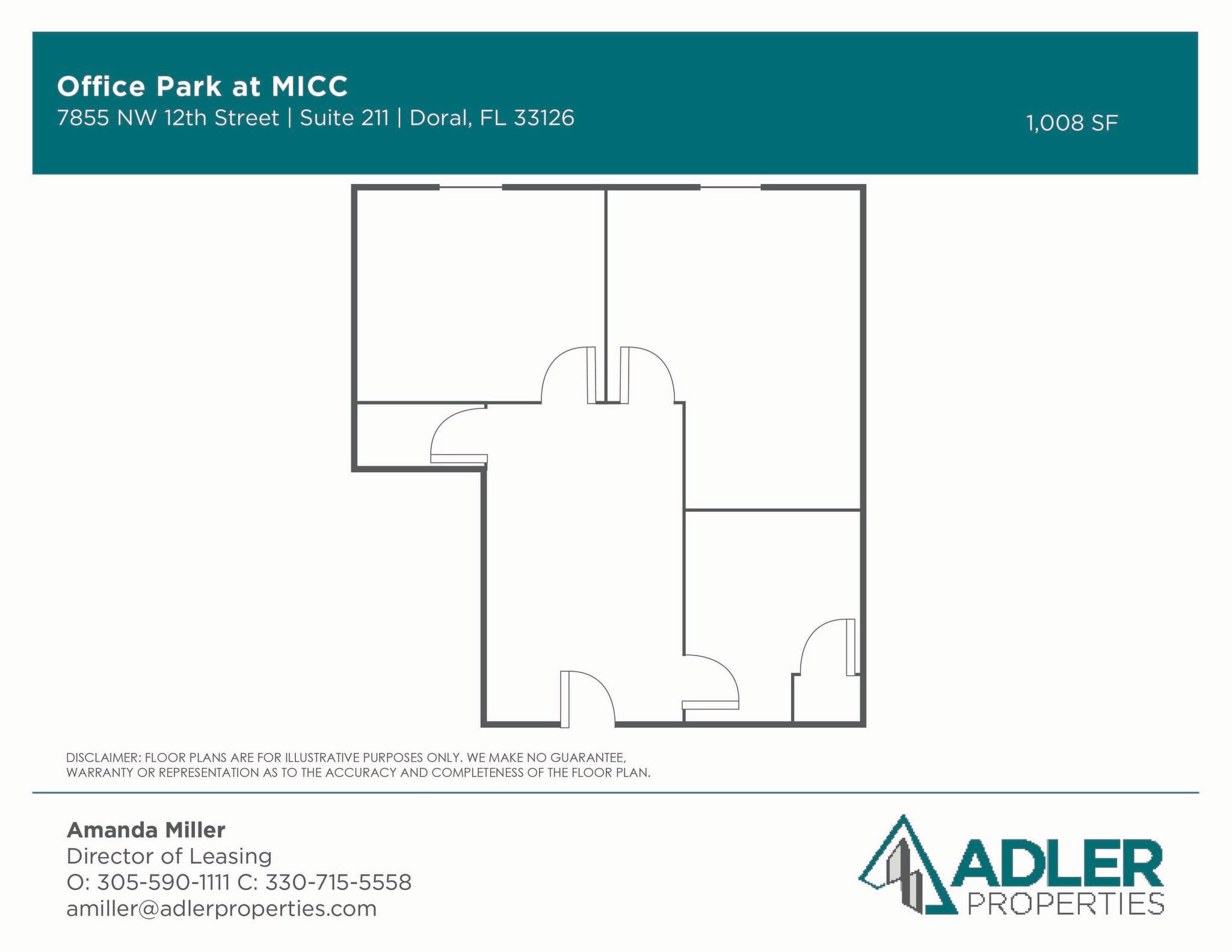 1200 NW 78th Ave, Doral, FL à louer Plan d’étage- Image 1 de 1