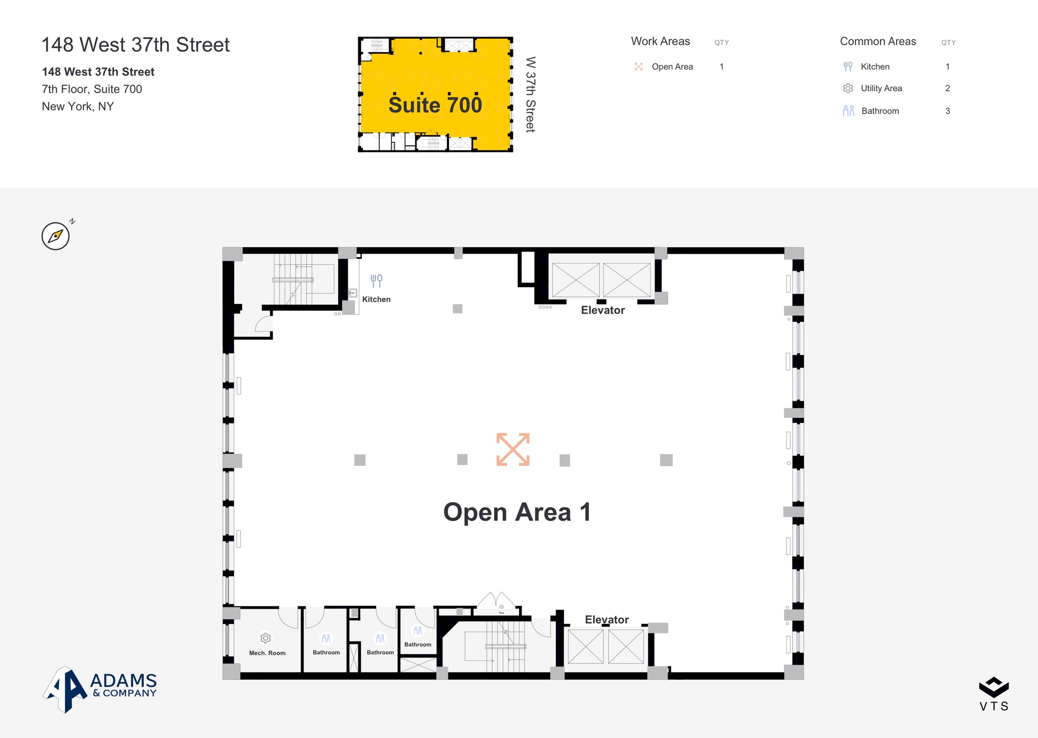 148 W 37th St, New York, NY for lease Floor Plan- Image 1 of 3