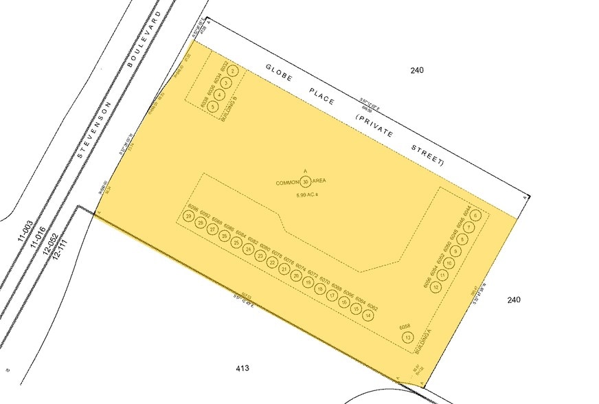 6048-6096 Stevenson Blvd, Fremont, CA à vendre - Plan cadastral - Image 3 de 49