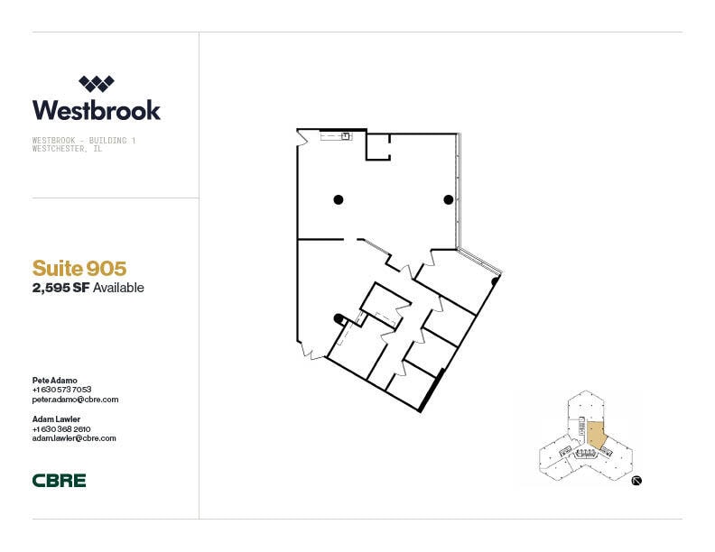1 Westbrook Corporate Ctr, Westchester, IL for lease Floor Plan- Image 1 of 1