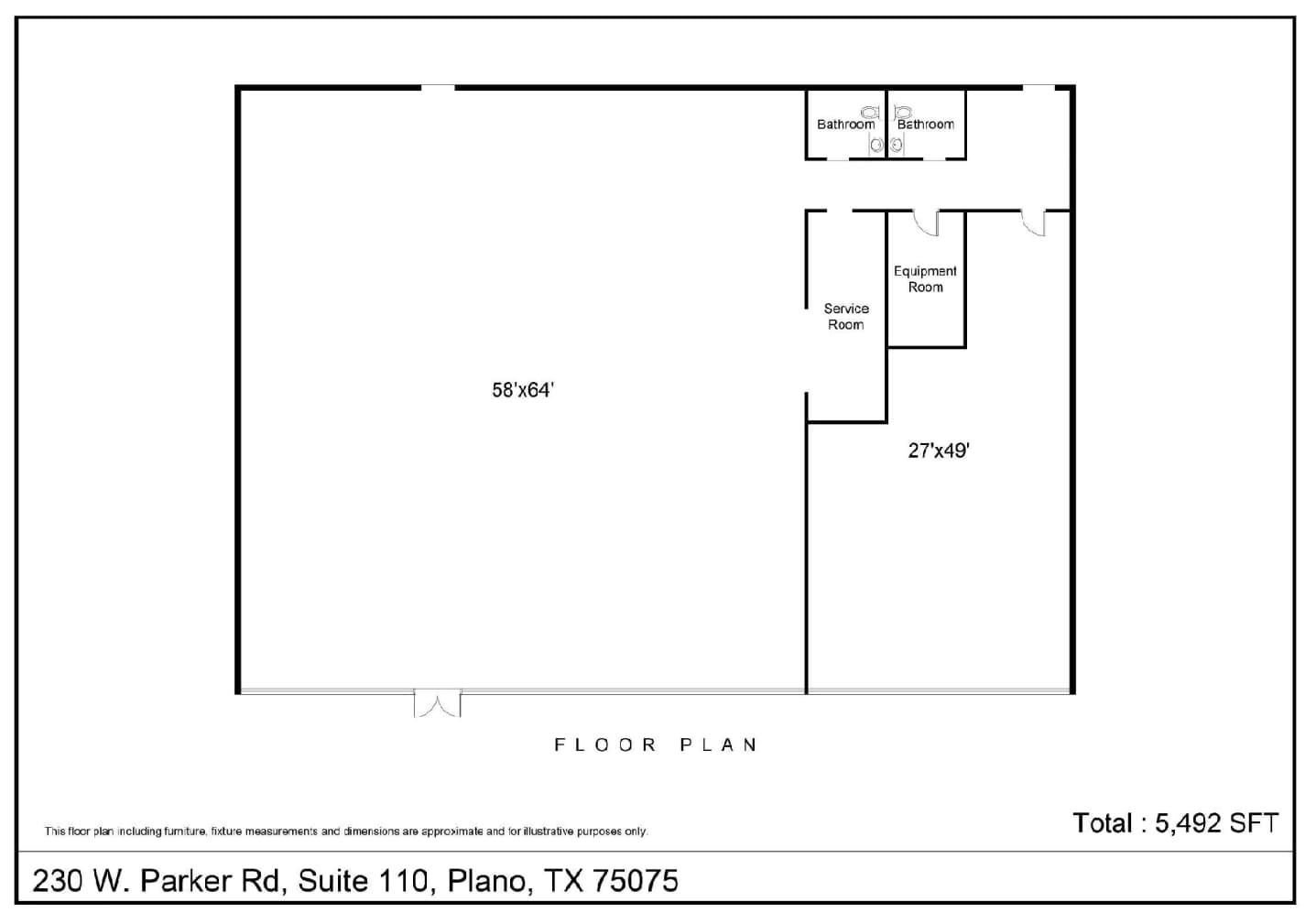 200-230 W Parker Rd, Plano, TX à louer Plan d’étage- Image 1 de 1