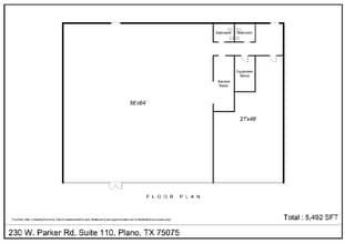 200-230 W Parker Rd, Plano, TX à louer Plan d’étage- Image 1 de 1